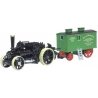 1918 Fowler BB1 Plowing Engine w/Living Trailer - Assembled -- No. 15222 Bristol Rover (black, A, N, Oxford Diecast NFBB002
