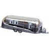 1958 Airstream Aluminum Camping Trailer - Assembled -- Silver, HO, Busch Gmbh & Co Kg 44982