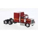 Chevrolet Bison Semi Tractor Only - Assembled -- Red, Yellow, HO, Brekina Automodelle 85784