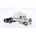 1980 GMC General Sleeper-Cab Tractor - Assembled -- White, Blue, Red, HO, Brekina Automodelle 85783