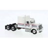 1980 GMC General Sleeper-Cab Tractor - Assembled -- White, Blue, Red, HO, Brekina Automodelle 85783