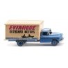 1955-1956 Chevrolet Box Truck - Assembled -- Evinrude (blue, beige, red), HO, Wiking 44402