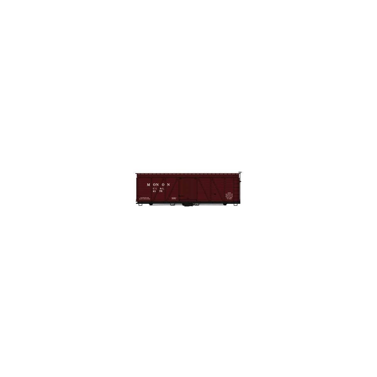 Fowler 36′ Wood Boxcar - Kit -- Monon - Chicago, Indianapolis & Louisville 2175 (Boxcar Red), HO, Accurail Inc 1187