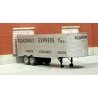 1951-1955 Fruehauf 32′ Stainless Steel East Coast Dry Van Trailer - Resin Kit -- Unpainted w, HO, Sylvan Scale Models T0211