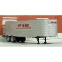 1951-1955 Fruehauf 34′ Stainless Steel West Coast Dry Van Trailer - Resin Kit -- Unpainted w, HO, Sylvan Scale Models T0231