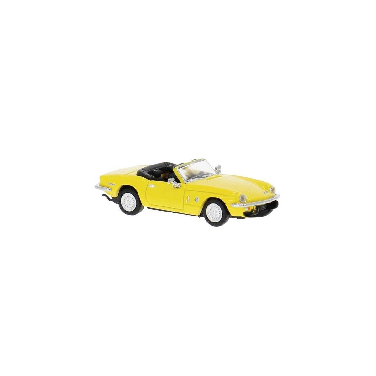 Triumph Spitfire Convertible - Assembled -- Top Down (yellow), HO, Brekina Automodelle 15177