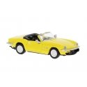 Triumph Spitfire Convertible - Assembled -- Top Down (yellow), HO, Brekina Automodelle 15177