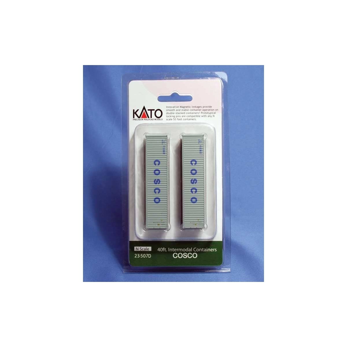 40′ Corrugated Container 2-Pack -- China Ocean Shipping Co. COSCO (gray, blue), N, Kato USA Inc 23507D