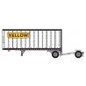 28′ Pup Van Trailer with Converter Dolly - Assembled -- Yellow 9 (white, orange Wide Lettering Lo, N, Trainworx Inc 4288509