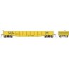 Class G22 Steel Gondola 3-Pack - Ready to Run -- Pennsylvania Railroad (MOW yellow, Three-Rib End), HO, Rapido Trains Inc 194007