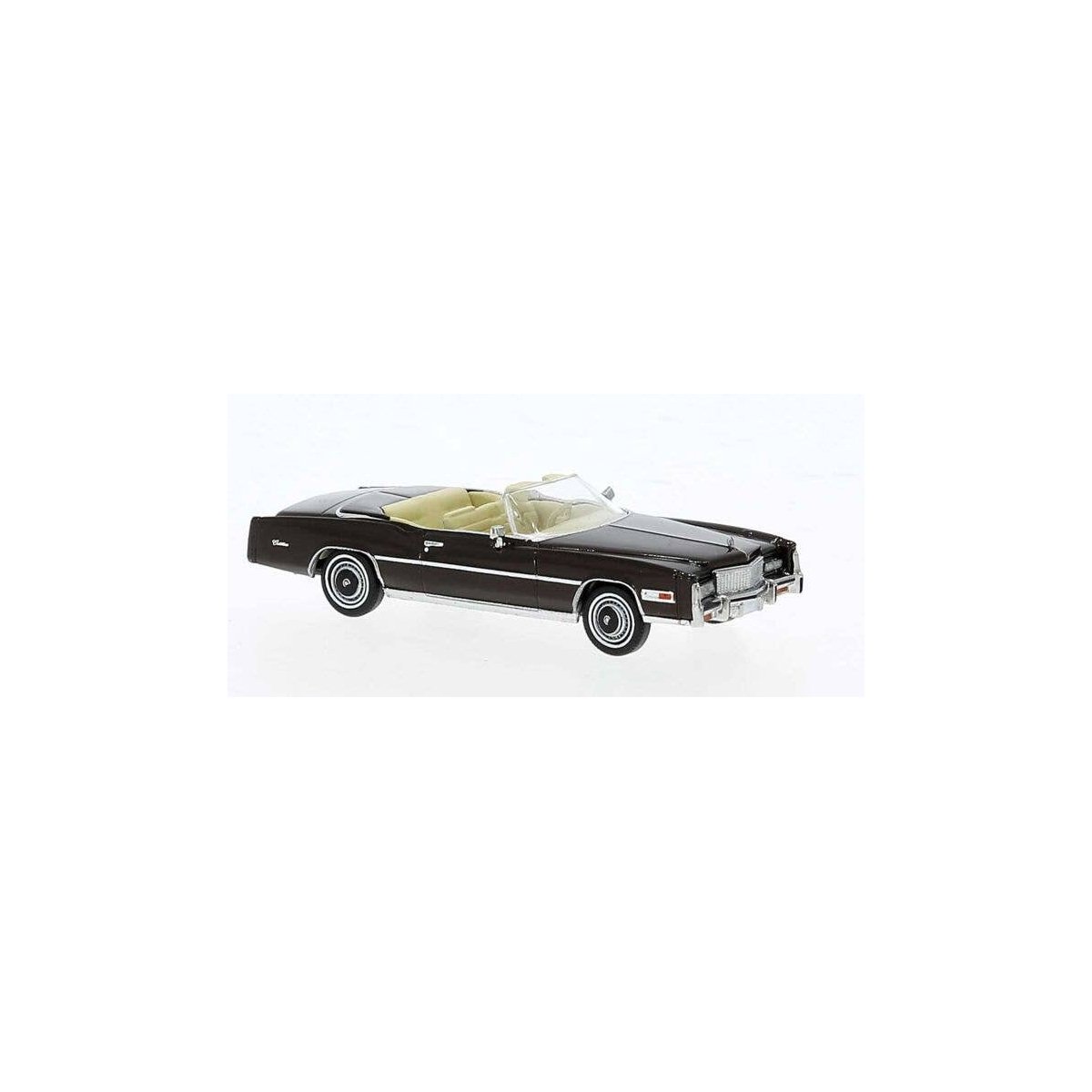 1975 Cadillac Eldorado Convertible - Assembled -- Top Down (metallic brown), HO, Brekina Automodelle 19757