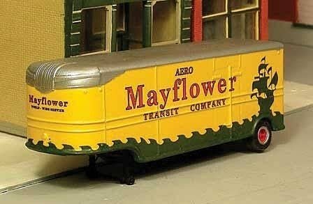 1947-1955 32′ Fruehauf AeroVan Trailer - Resin Kit -- With Mayflower Decals, HO, Sylvan Scale Models T0083