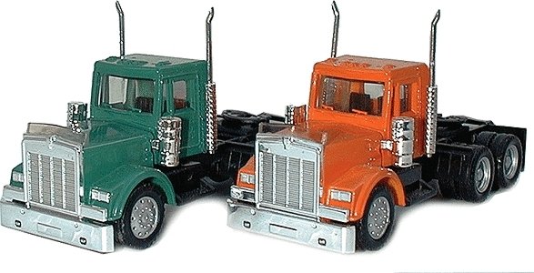 American Trucks - Tractor Only - Kenworth W-900 3-Axle Conventional -- Short Chassis - Painted (ora, HO, Herpa Models 15276