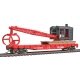 Flatcar with Logging Crane - Ready to Run -- Canadian Pacific (red, black Multimark Logo), HO, WalthersTrainline 1781