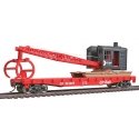 Flatcar with Logging Crane - Ready to Run -- Canadian Pacific (red, black Multimark Logo), HO, WalthersTrainline 1781