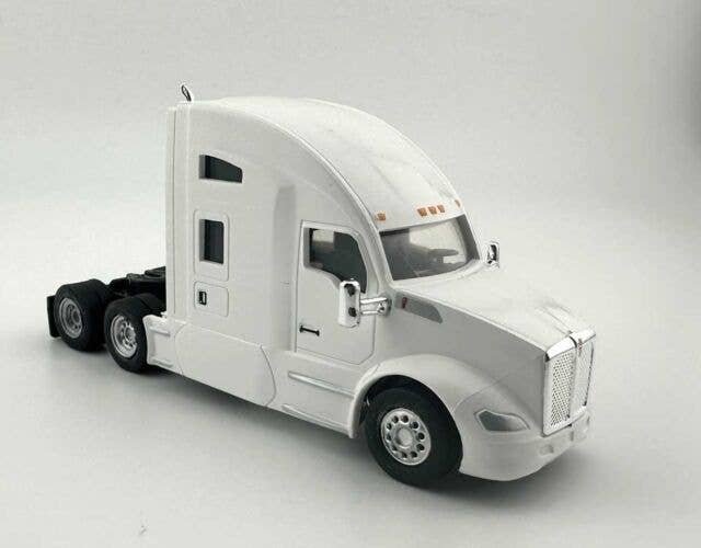Kenworth T-680 Sleeper-Cab Semi Tractor - Assembled -- White, HO, HO Logistics Replicas 68007