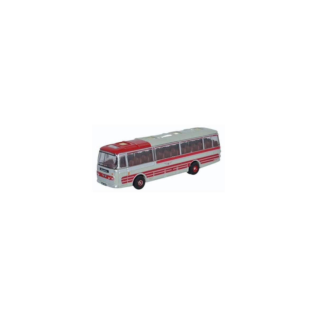 1966 Panorama 1 Bus - Assembled -- Sheffield United Tours (gray, red), N, Oxford Diecast NPP005
