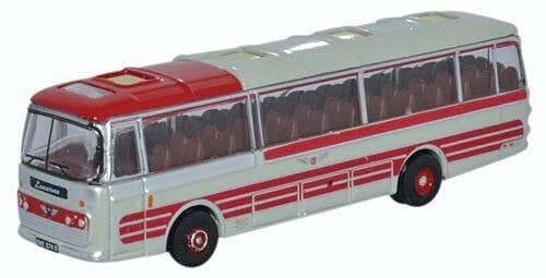 1966 Panorama 1 Bus - Assembled -- Sheffield United Tours (gray, red), N, Oxford Diecast NPP005