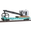 Flatcar with Logging Crane - Ready to Run -- Union Pacific(R) (green, black), HO, WalthersTrainline 1783