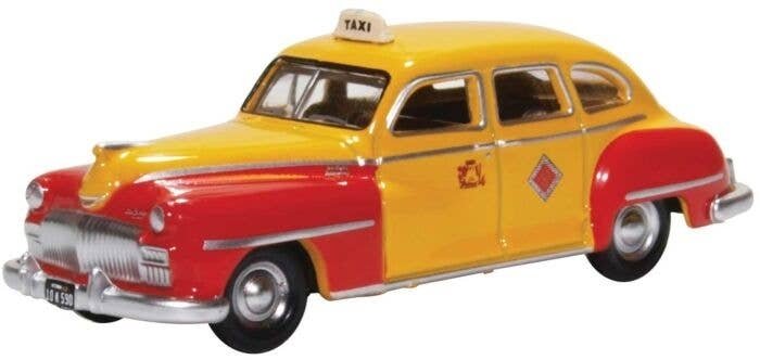 1946-1948 Desoto Suburban Sedan - Assembled -- San Francisco Taxi (yellow, red), HO, Oxford Diecast 87DS46002