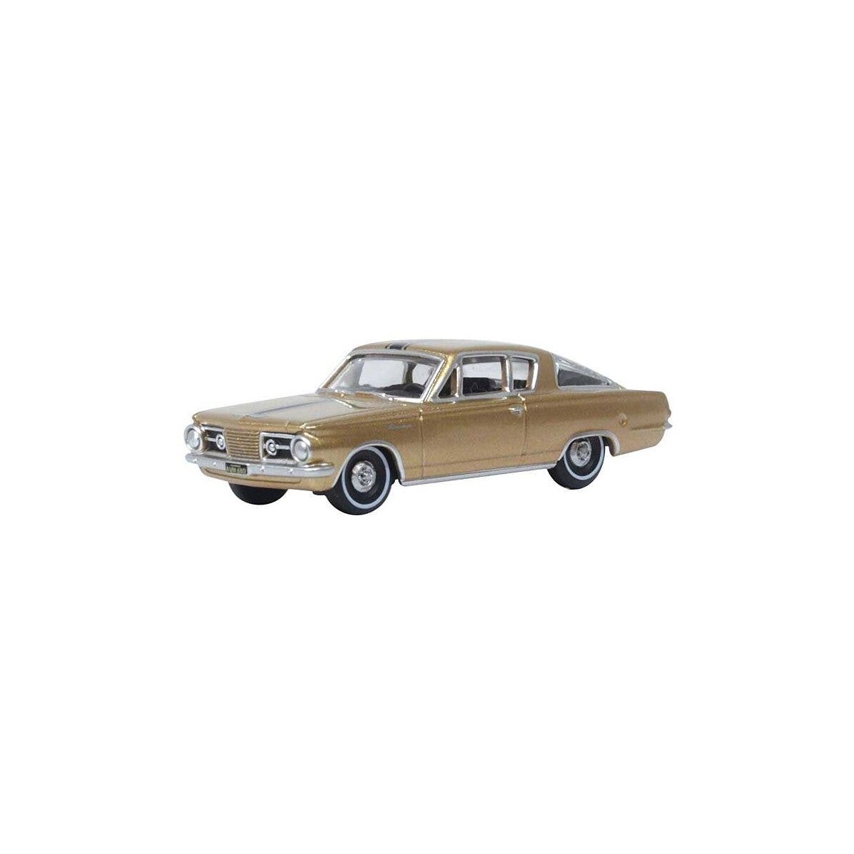 1965 Plymouth Barracuda - Assembled -- Gold, HO, Oxford Diecast 87PB65001