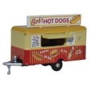 Concession Trailer - Assembled -- Bobs Hot Dogs (beige, red), N, Oxford Diecast NTRAIL001