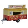 Concession Trailer - Assembled -- Bobs Hot Dogs (beige, red), N, Oxford Diecast NTRAIL001