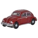 1960s Volkswagen Beetle - Assembled -- Ruby Red, N, Oxford Diecast NVWB002