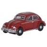 1960s Volkswagen Beetle - Assembled -- Ruby Red, N, Oxford Diecast NVWB002