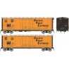 Class R-40-27 Steel Reefer 6-Pack - Ready to Run -- Pacific Fruit Express Set 1 (1966 Scheme, orange, black, silver, Large Lett,