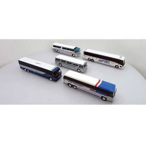 5-Bus Set - Assembled -- Greyhound Canada Tribute (5 Different Schemes), HO, Iconic Replicas 870341AE