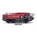 Rosenbauer FLF Panther 6x6 Fire Truck - Assembed -- Dortmund, Germany, Airport (red, black, blue, German , HO, Wiking 62648