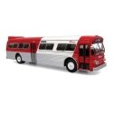 1980 GM 53102 (Fishbowl) Bus - Assembled -- Pittsburgh (white, silver, orange), HO, Iconic Replicas 870601