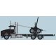 Kenworth T800 Log Truck with Trailer - Assembled -- Black, N, Trainworx Inc 48081