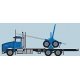 Kenworth T800 Log Truck with Trailer - Assembled -- Blue, Black, N, Trainworx Inc 48084