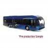 Nova Bus LFSH Transit Bus - Assembled -- New York MTA (blue, yellow), HO, Iconic Replicas 870635