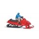 Snowmobile with Figure - Assembled -- Red, HO, Busch Gmbh & Co Kg 7818