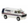1970s GMC Verdura Cargo Van - Assembled -- Rothmans Opel Teams (white, black, red), HO, Brekina Automodelle 18257