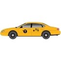 1996 Ford Taurus 4-Door Sedan 2-Pack - Assembled -- City Taxi (yellow, black), N, Atlas Model Railroad Co. 60000164