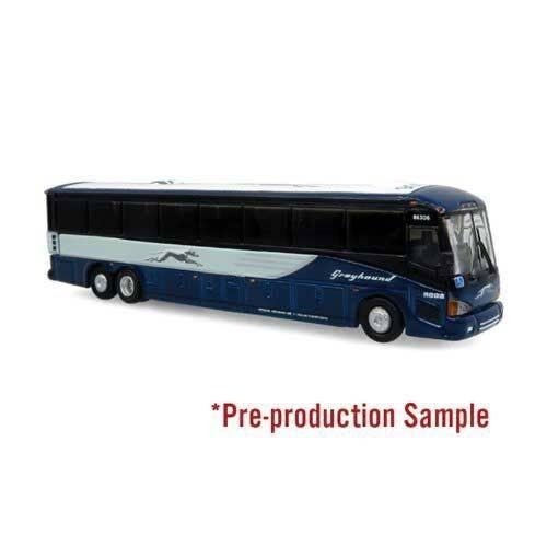 MCI D4505 Coach - Assembled -- Greyhound (Newclassic Scheme 2-Tone blue, white, silver), N, Iconic Replicas 1600569