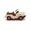 1949-1953 Willys Jeep CJ-3A SUV - Assembled -- Beige, Brown, HO, Wiking 1001