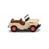 1949-1953 Willys Jeep CJ-3A SUV - Assembled -- Beige, Brown, HO, Wiking 1001