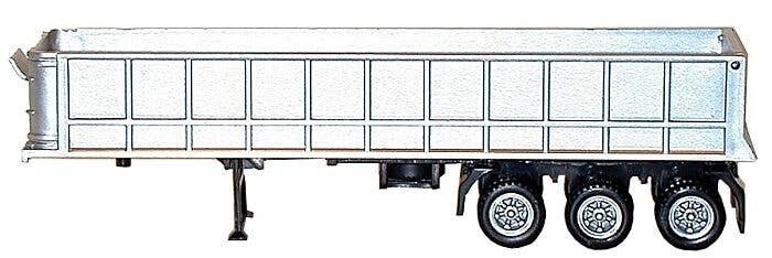 36′ Tri-Axle Dump Trailer - Assembled -- White, HO, Herpa Models 5340