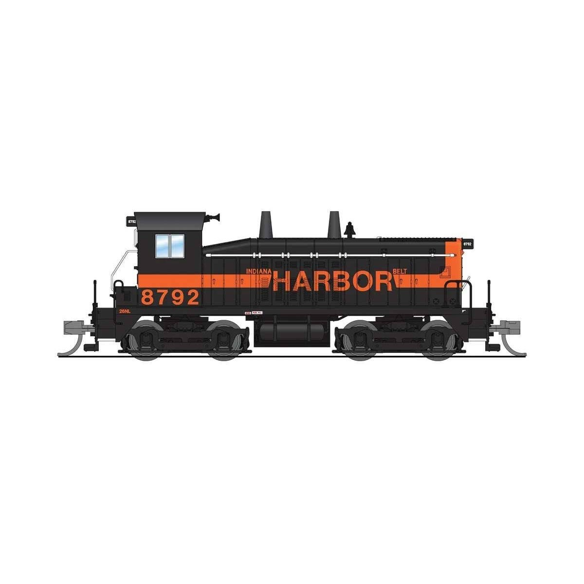 EMD NW2 - Standard DC - Stealth -- Indiana Harbor Belt 8824 (black, orange), N, Broadway Limited Imports 9325