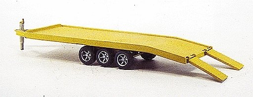 18-Ton Steel-Decked Equipment Trailer w/Pintel Hook - Kit, HO, Custom Finishing 7048