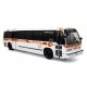 1987-1994 TMC RTS Transit Bus - Assembled -- Las Vegas, Nevada (white, orange, yellow), HO, Iconic Replicas 870401