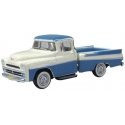 1957 Dodge D100 Sweptside Pick Up Truck - Assembled -- Ice Blue, Glacier White, HO, Oxford Diecast 87DP57005