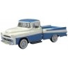 1957 Dodge D100 Sweptside Pick Up Truck - Assembled -- Ice Blue, Glacier White, HO, Oxford Diecast 87DP57005