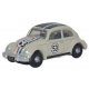 1960s Volkswagen Beetle - Assembled -- 53 (Pearl White, red, blue), N, Oxford Diecast NVWB001