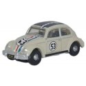 1960s Volkswagen Beetle - Assembled -- 53 (Pearl White, red, blue), N, Oxford Diecast NVWB001